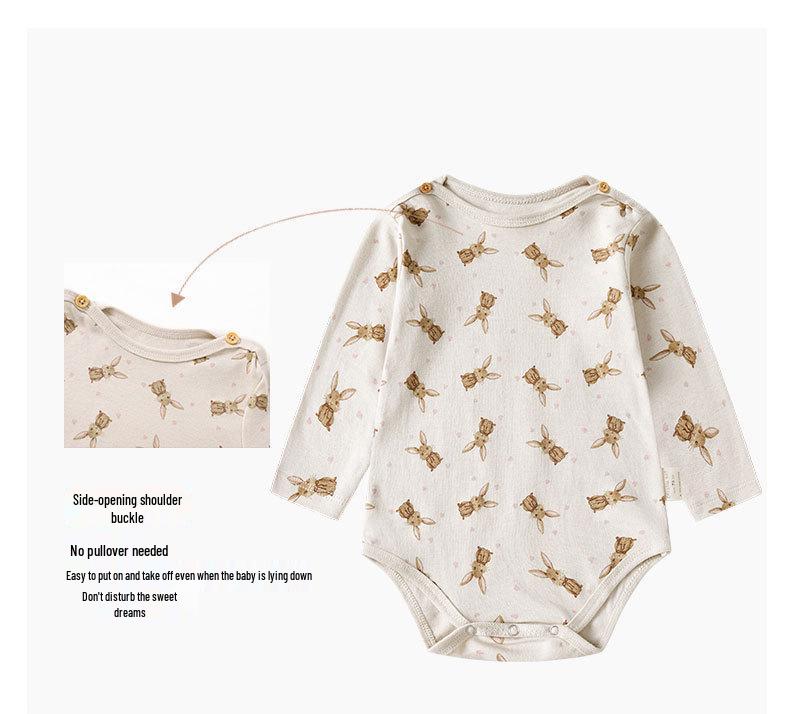 BabyClothes Unisex A-Category Cotton Infant Bodysuit Set – 3-Piece Seasonable, Cute Cartoon Pattern Diaper Cover