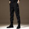 Men's Wear-Resistant Black Spring Overalls: Loose Straight, Large Size, Trendy American Style Casual Trousers