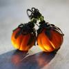 Retro Pumpkin and Water Drop Halloween Earrings - Quirky Cross-Border Jewelry with Personality