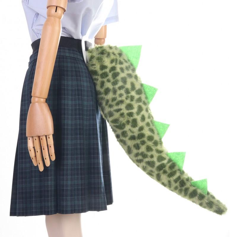 Halloween Green Dinosaur Tail Cosplay Monster Sullivan Costume Prop Kids