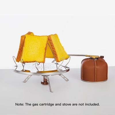 Folding Camping Stove Toaster Stainless Steel 4 Slice Bread Toaster Outdoor Portable Toaster for