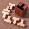 High Difficulty T-shaped Puzzle Brain Teaser IQ Test Toys Educational Puzzle Toys Stress-relieving Mind Games Luban Lock Toys