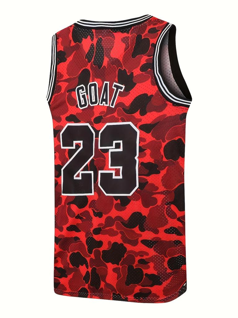 Men's #23 Embroidered Basketball Top, Fashionable Tank Top for Men