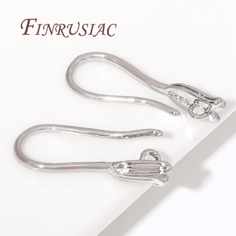 18K Gold Plated French Earring Hooks with Closed Ring Ear Settings Earwires For Jewelry Making Findings DIY Accessories