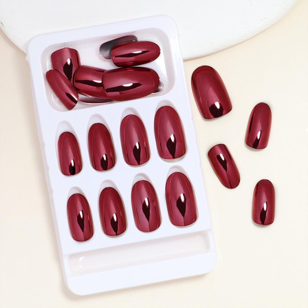 Unghie Finte a Mandorla con Punta Wearable Manicure Unghie Press-on Impermeabili Punte per Unghie Donna