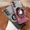 Glitter Bracket Stand Case for Samsung Galaxy S26 S25 FE S24 Ultra S23 Plus A57 A37 A17 A56 A36 A26 Gradient Cover