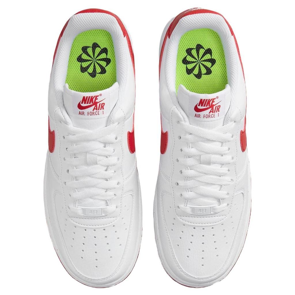 Nike Air Force 1 Low top Skateboard Shoes Women's White Red DV3808-105