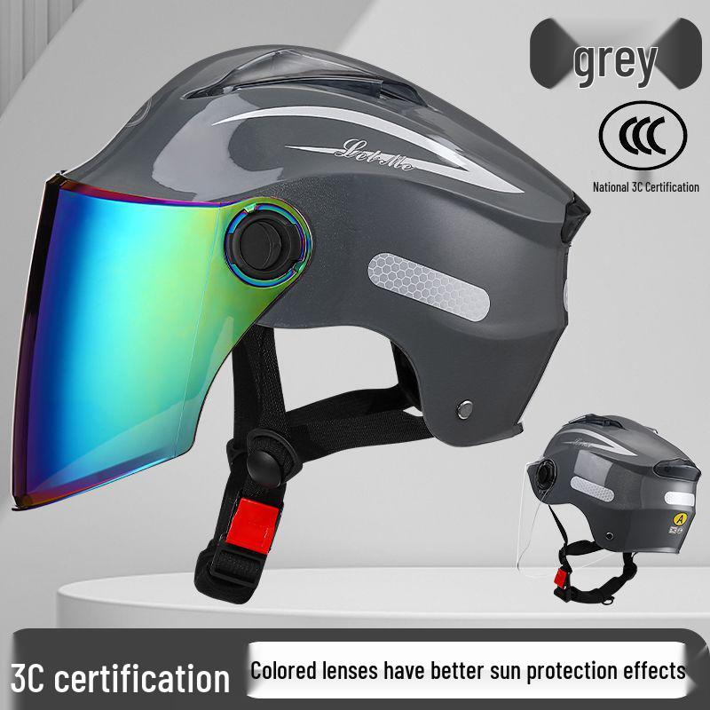 3C Certified Summer Motorcycle Helmet with UV Protection for Men & Women
