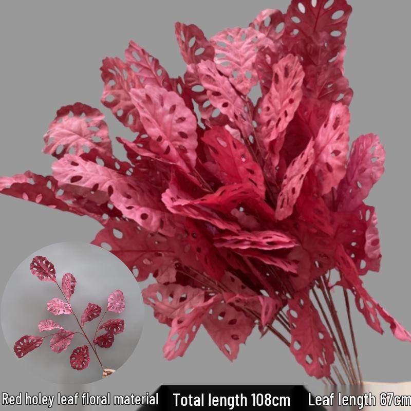 Shunran Dark Red Wine Artificial Wedding Flowers for Chinese Engagement Décor & Aisle Hanging Displays