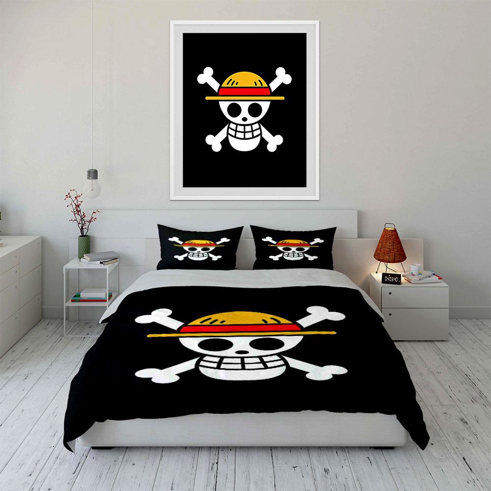 Skull & Hat Bedding Set Bedding Duvet Cover Set Duvet Cover Pillowcases (1 * Duvet Cover 2 * Pillowcases, without duvet insert)