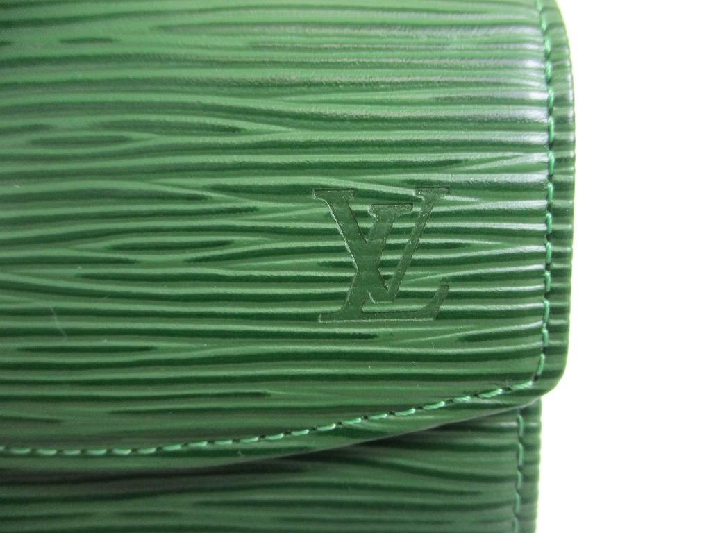Authentic LOUIS VUITTON Epi Green Leather Coin Purse #a968  Pre-owned