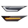 2x Front LED Side Marker Lights Turn Signal Lights Amber Sequential with White DRL for 2016- Honda Civic Sport Hatchback