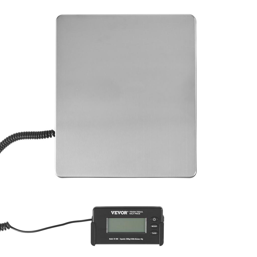 Versandwaage Digitale Postwaage 200 kg x 50 g. AC/DC Paket LCD