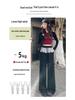 Lace Patchwork Polka Dot Wide-Leg Pants for Women - 2025 Spring/Autumn Casual Loose Straight Floor-Length Design
