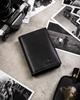 Gift set: leather wallet without clasp and key ring - Peterson