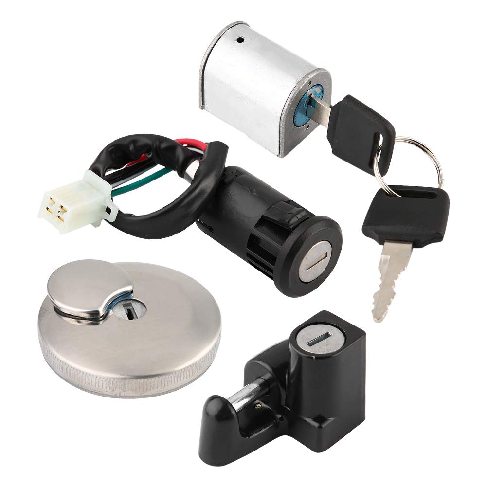 Helmet Lock, Ignition Lock, Lock + Key Set, Motorcycle Ignition Lock, ABS + Aluminum