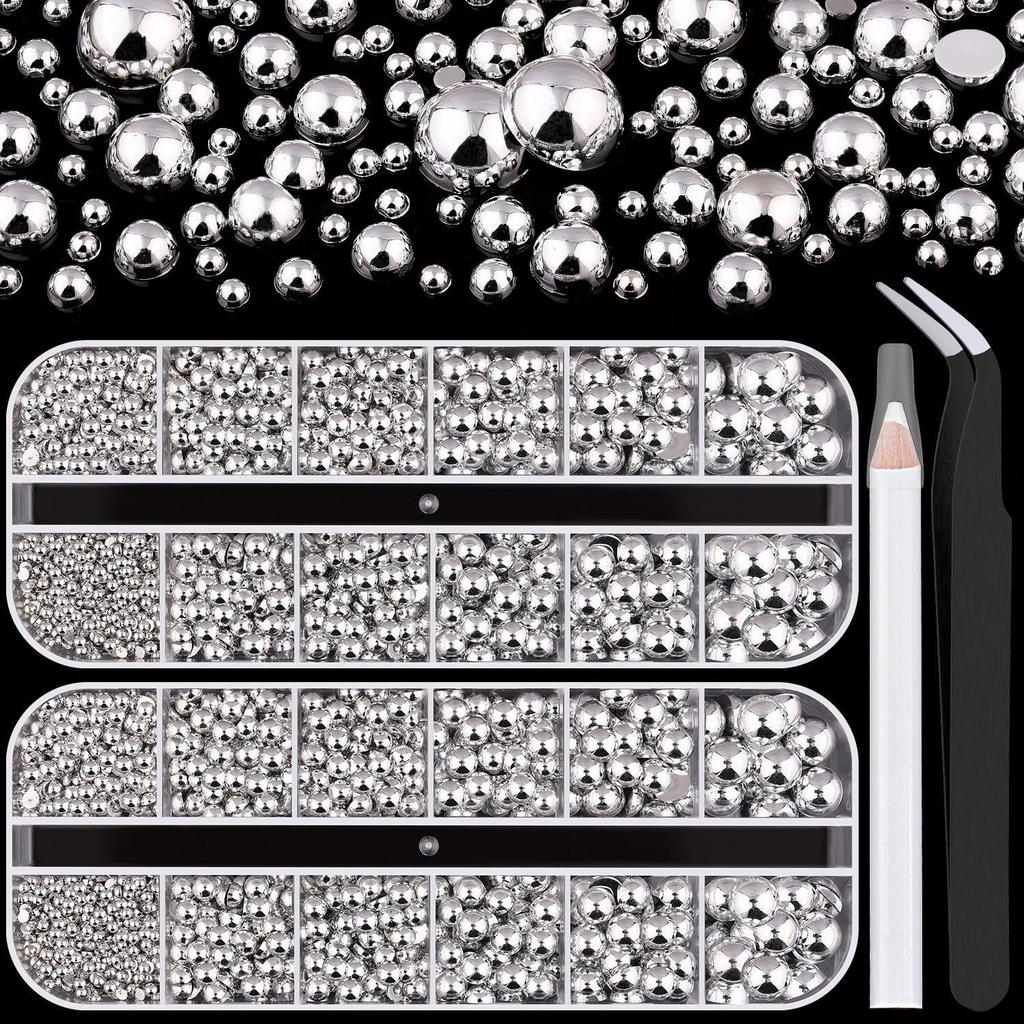 Flat Back Pearl & Rhinestone Face and Nail Art Stickers