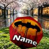 Custom Name Personalized Batman Print Umbrella, Auto Open Close, 8‑Rib Sturdy Frame, Commute Camping Hiking Use, Birthday Gift