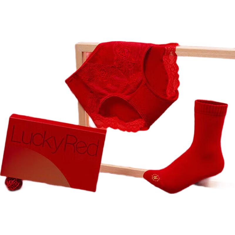Ordifen Women s Red Lace Antibacterial Briefs Gift Set M