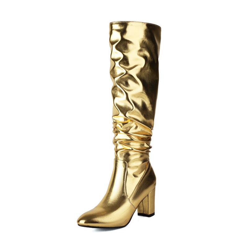 New women's Martin boots European and American nightclubs foreign trade large size boots autumn and winter women's super high heels high boo