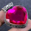 Natural Pink Rubillite Gemstone 925 Sterling Silver Jewelry Pendant 1.69" h5w15