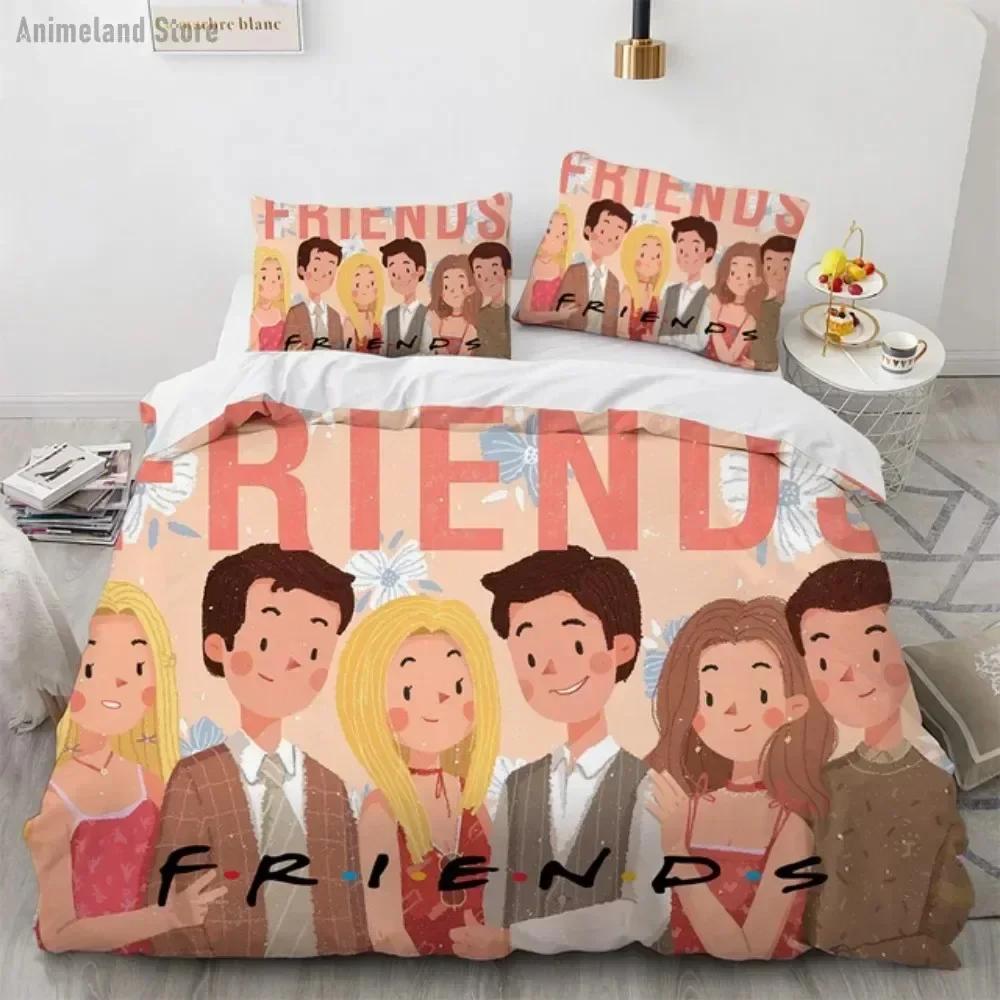 Friends Tv Movie Bedding Set Duvet Cover Sheet Printed Bed Set Pillowcase Bed Full Queen King Size Comforter Bedroom