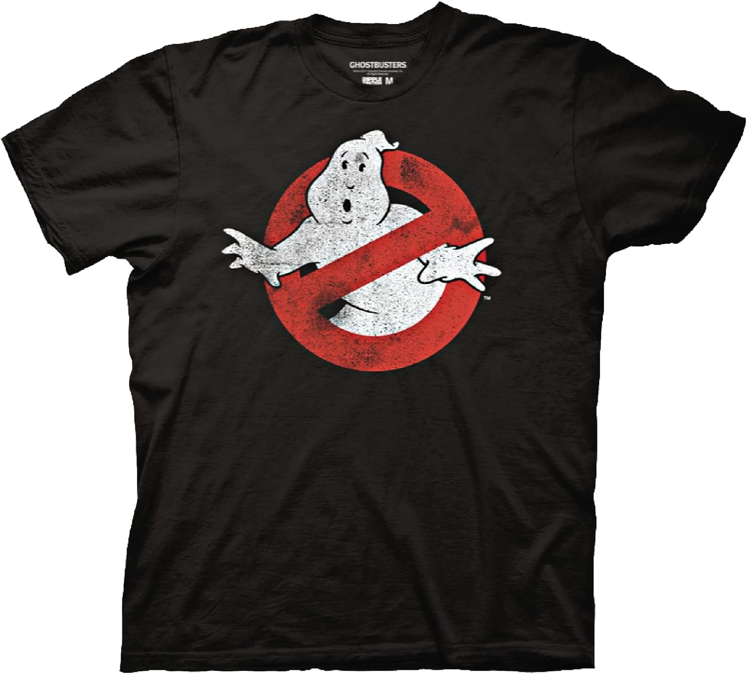 Ripple Junction Ghostbusters Men s Short Sleeve T-Shirt Classic Distressed No Ghost Movie Logo Officially Licensed S разноцветный