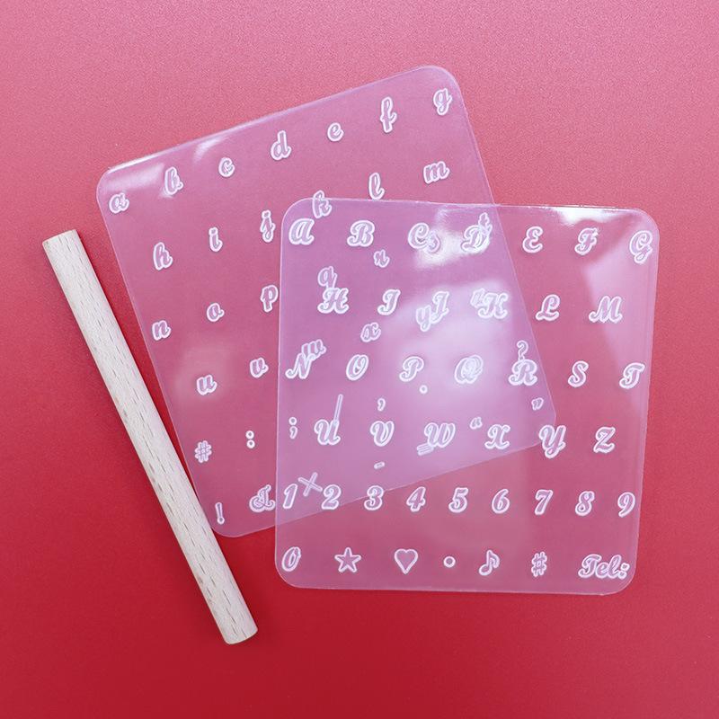 3 Piece Set Craft Leather Stamping Board Letter Number Engraved Emboss Pattern Hand-knocked Stamper Mold DIY Leathercarft Tool