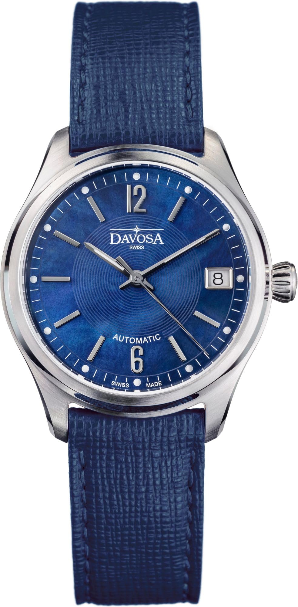 

Watch Mechanical Automatic Date Newton Lady Auto Swiss Made Blue [Davosa] 166.190.44 Women s синій
