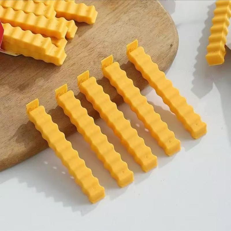 French Fry Style Sealing Clip 12 Magnetic Absorption Box Set Snack Bag Sealing Clip Food Seasoning Sealing Clip