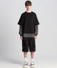 TENER Layered Stripe Long Sleeve Black