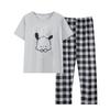 Summer new pajamas for women, INS lazy casual style, suitable for outerwear, Pachaco short-sleeve long pants, homewear set