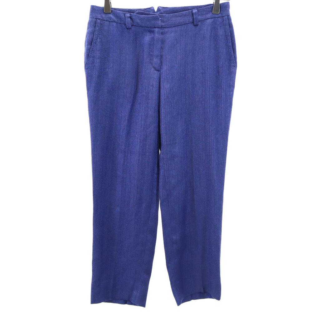 

INCOTEX Made in Japan Linen Blend lame Slacks pants 38 Bluish Women Used