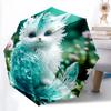 1pc lion Umbrella Portable Folding Umbrella Iron Frame Hole Bone Structure Outdoor Home Umbrella