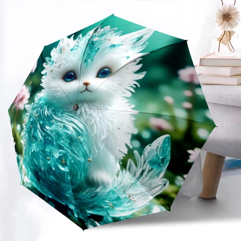 1pc lion Umbrella Portable Folding Umbrella Iron Frame Hole Bone Structure Outdoor Home Umbrella