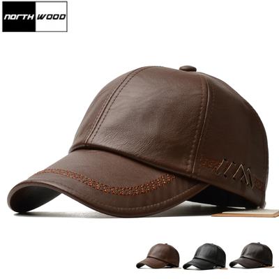 Vysoce kvalitní nastavitelná baseballová čepice z umělé kůže Teplá středně silná pánská snapback kšiltovka pro podzimní a zimní módu Módní jednoduché tatínkovské čepice