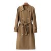 2026 Spring Women's British Style Double-Breasted Belted Trench Coat