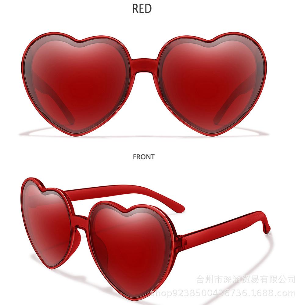 Colorful Coated Love Sunglasses Colorful Trend Party Decorative Sunglasses