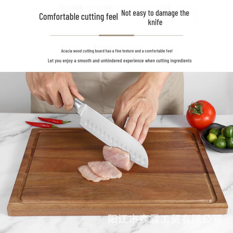 Acacia Wood Square Cutting & Chopping Board for Kitchen Use