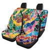 Waterproof Car Seat Covers Full Set Abstract Digital Print Airbag Compatible Front Rear Seat Cushions Non-Slip Protectors for Daily Use