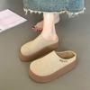 Thick Bottom Heightening Bag Head Slippers Women's 2025 New Casual Versatile Retro Lazy Outer Wear Muffin Muller Birkentow