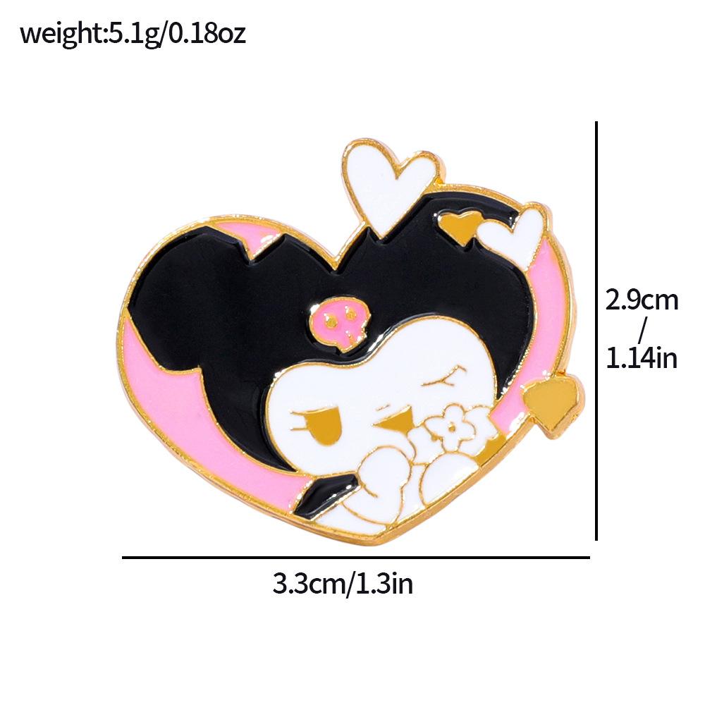 Мягкий Милый Металлический Значок Sanrio Стиль Любви Куроми Мелоди Нефритовый Коричный Пес Брошь из Сплава