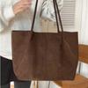 Simple Suede Tote Bag Women'S Autumn And Winter Suede Mother And Child Bag Large Capacity Portable Shoulder Bag