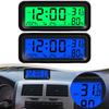 Compact Solar Powered Clock for Vehicle Dashboard with Multi Function Display