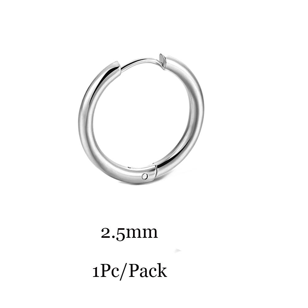 6/8/10/12mm Tiny Korean Small Stainless Steel Round Mini Little Good Huggie Hoop Earrings for Women Cartilage Piercing Loop Ring