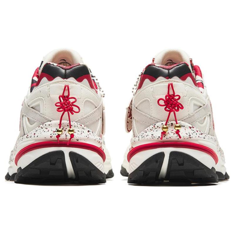 Anta Walker Low-Top Casual Shoes Women's Gray Red Sneakers 122418890-8