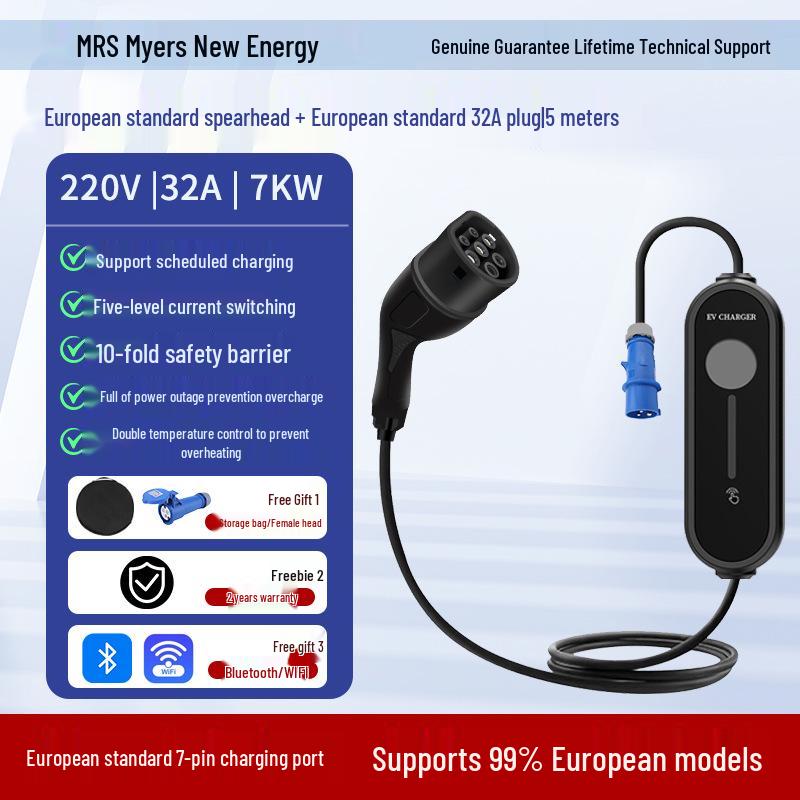 

Универсальное зарядное устройство для электромобилей Тип 2 для Бразилии, Великобритании, Франции, Германии, США, Австралии - Стандарт новой энергии.