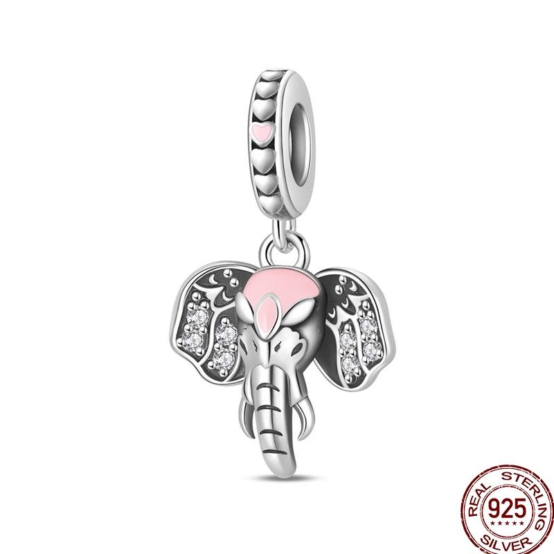 New Original Copper Elephant Cat Game Charms Bead Flower Baby Beads Fit 3Mm Bracelet Diy Jewelry Gifts For Women