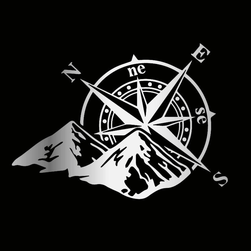 Mountain Compass Car Stickers Funny Vinyl Car Styling Decals For Auto Window Motorcycle
