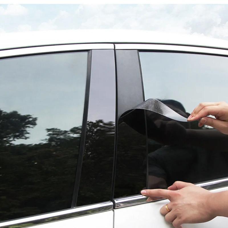 8pcs Black Pillar Posts Fit For Toyota Prius 2010 2011 2012 2013 2014 2015 Door Window Molding Cover Trims Decoration Sticker